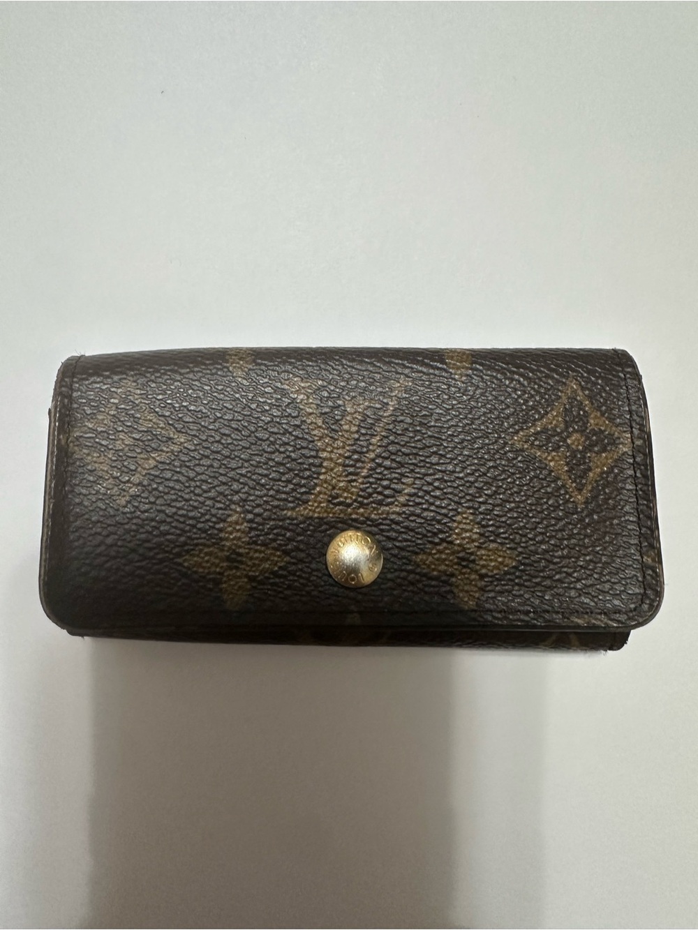 Louis Vuitton Monogram Canvas 4 Key Holder in Brown and Gold